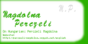 magdolna perczeli business card